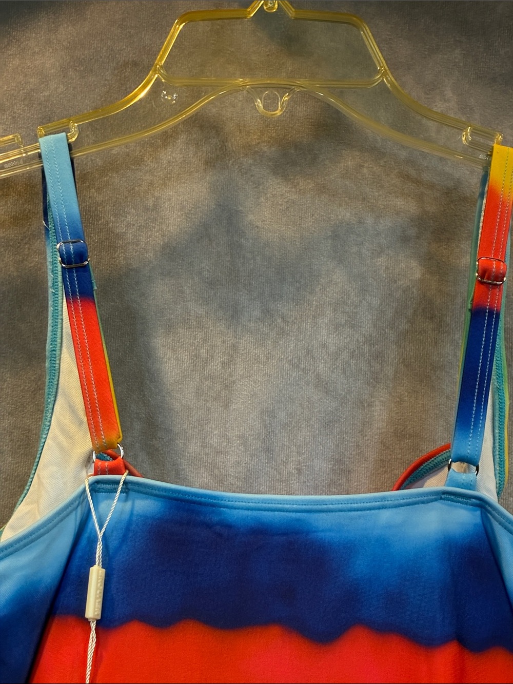 Multi-Color Ruched One-Piece Swimsuit - Picture 7 of 8